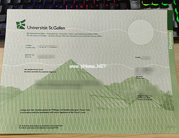 ﻿瑞士圣加仑大学毕业证样本（国外大学文凭定制）