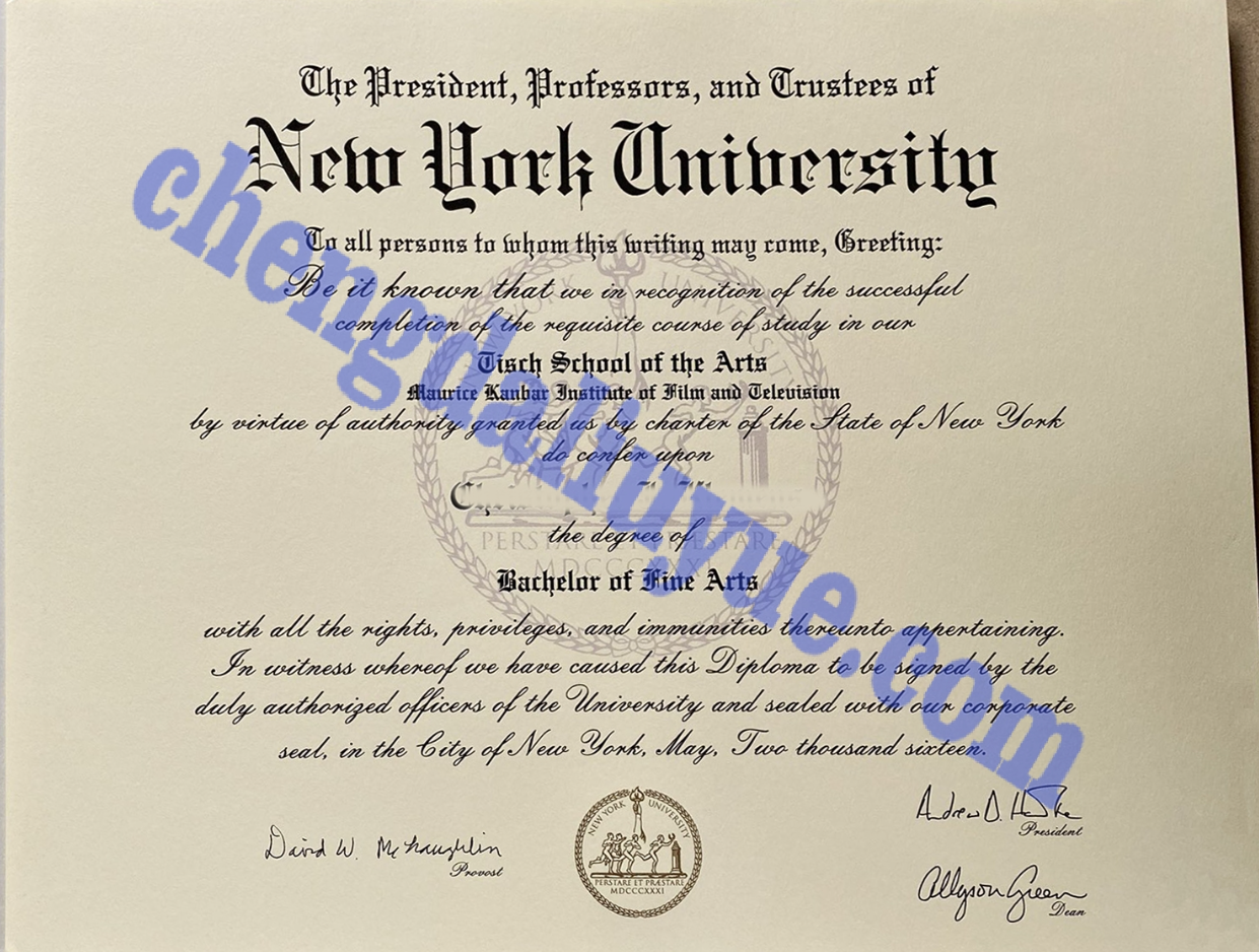 美国纽约大学毕业证图片