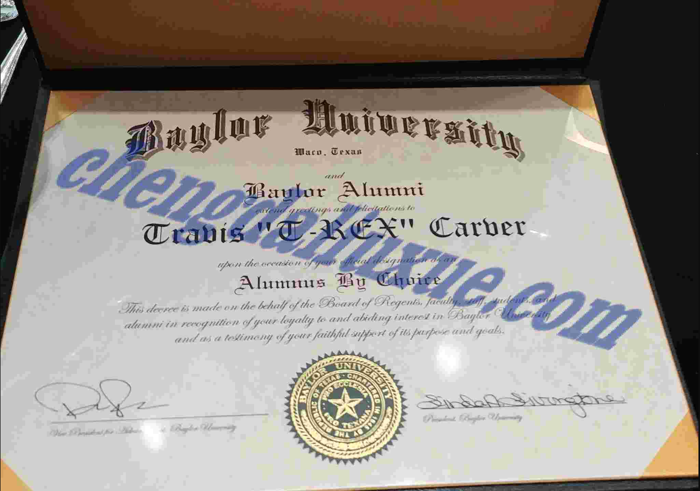 美国贝勒大学毕业证样本（贝勒大学毕业证图片模板）